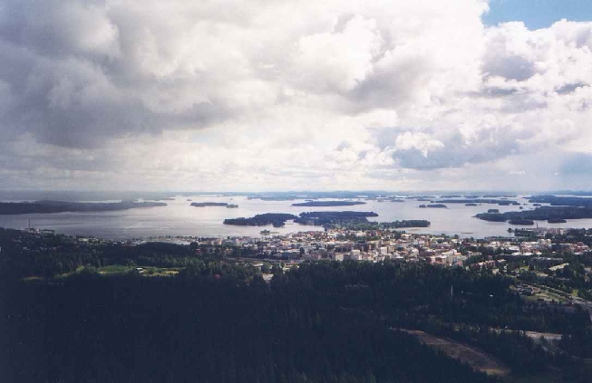 Vista della citt e del lago Kallavesi